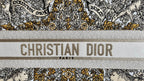 DIOR Book Tote 41.5 Beige White Canvas Around The World