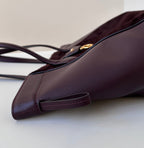 FENDI ORIGAMI MEDIUM 27 IN WINE RED LAMBSKIN AND SUEDE