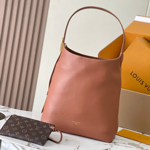 Louis Vuitton LOW KEY HOBO MM 35 IN COGNAC SMOOTH CALFSKIN