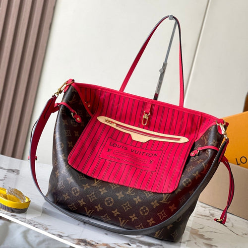 Louis Vuitton Reversible Neverfull MM 31 Inside Out Red Handle