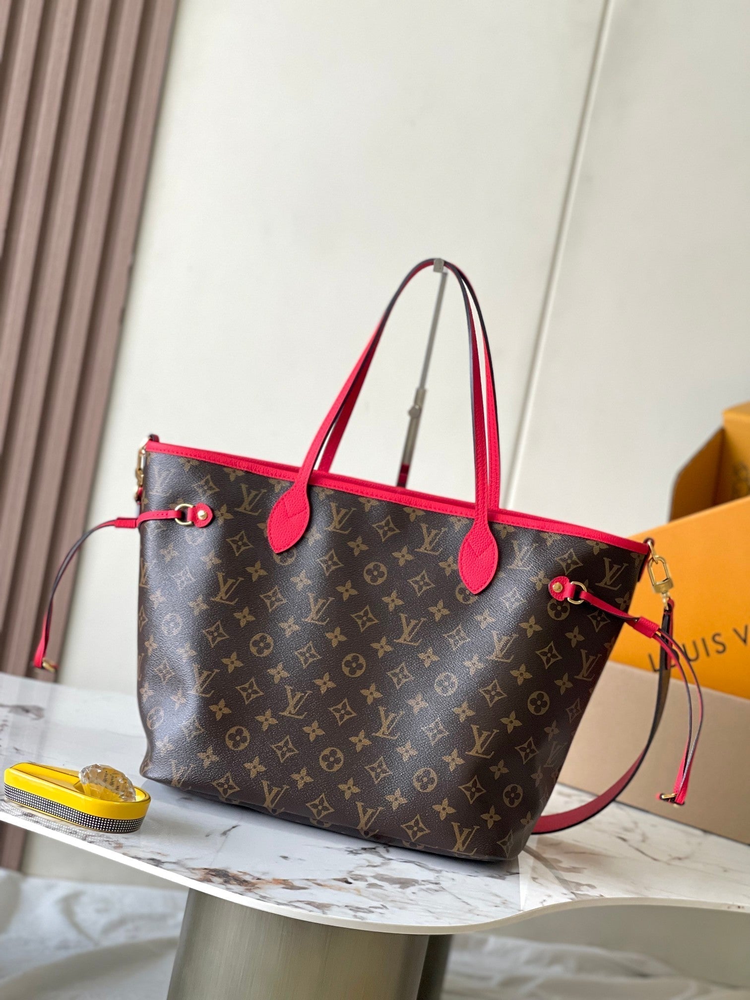 Louis Vuitton Reversible Neverfull MM 31 Inside Out Red Handle