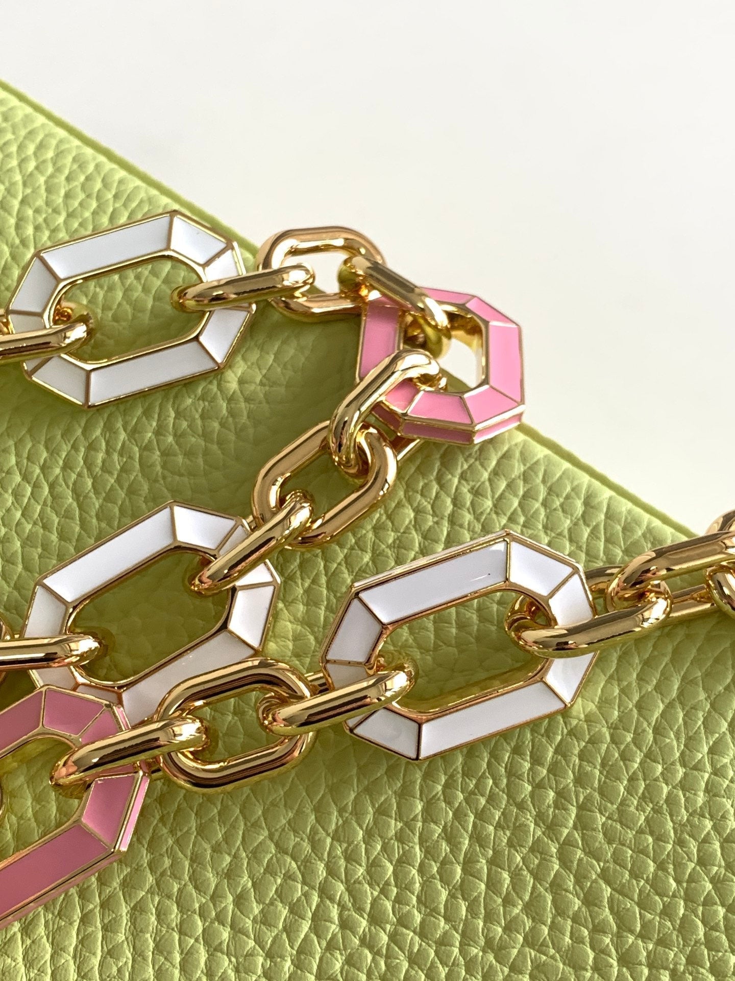 Louis Vuitton CAPUCINES BB 27 IN PEAR GREEN TAURILLON GOLD HARDWARE