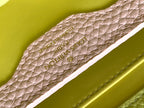 Louis Vuitton CAPUCINES MINI 21 IN PEAR GREEN TAURILLON GOLD HARDWARE