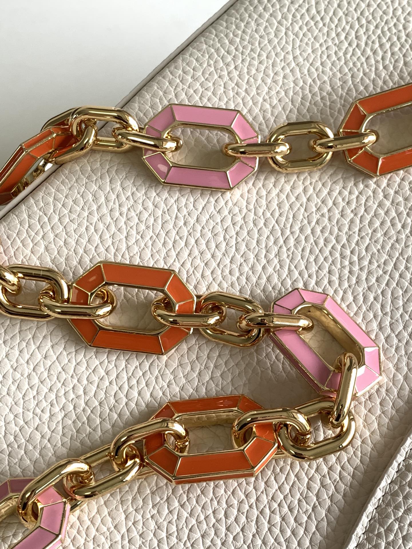 Louis Vuitton CAPUCINES BB 27 IN PEARL WHITE TAURILLON GOLD HARDWARE