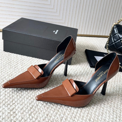 Saint Laurent D'ORSAY PUMPS IN BRONZE BROWN SMOOTH CALFSKIN