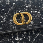 DIOR miss caro mini 18 black cannage tweed