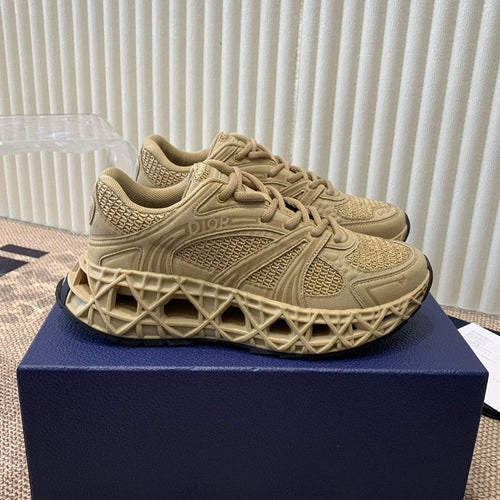 DIOR Sneaker B35 In Dark Beige Suede And Fabric 113125