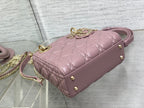 DIOR mini lady 17 blue lilac lambskin