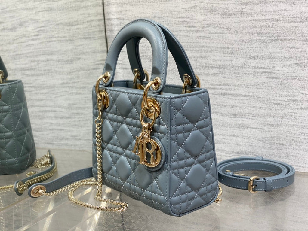 DIOR mini lady 17 raf blue lambskin