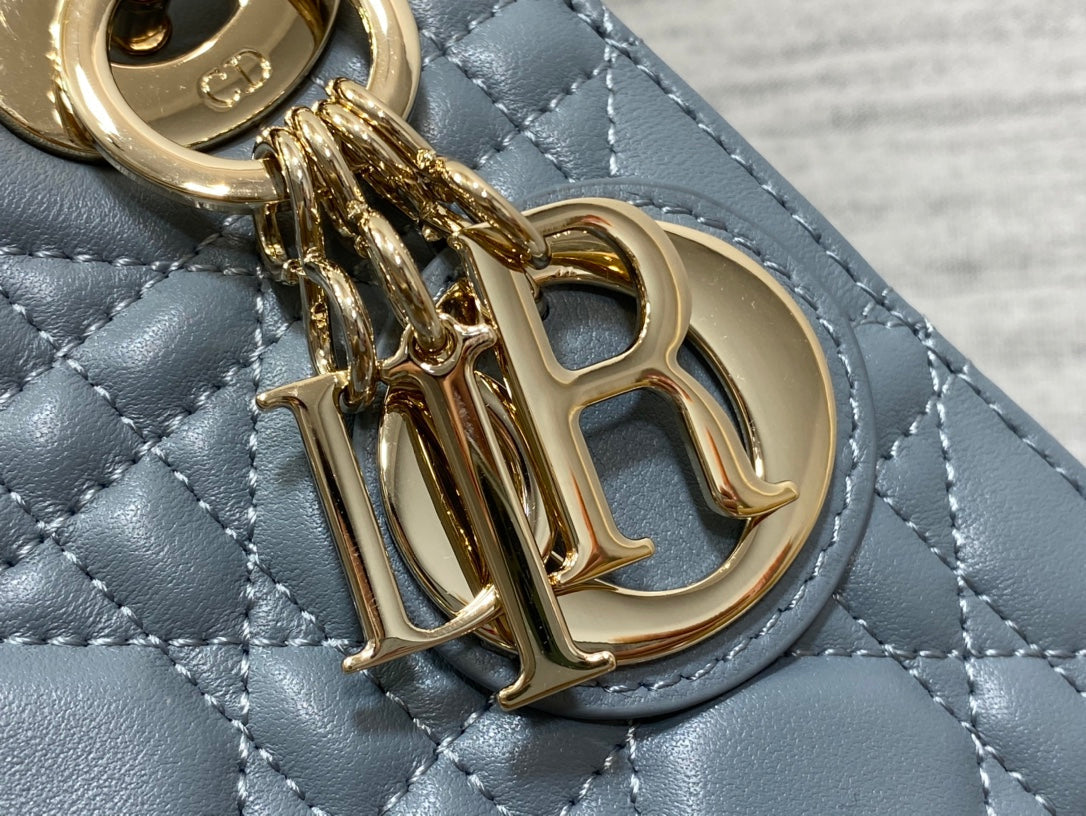 DIOR mini lady 17 raf blue lambskin