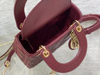 DIOR mini lady 17 wine lambskin
