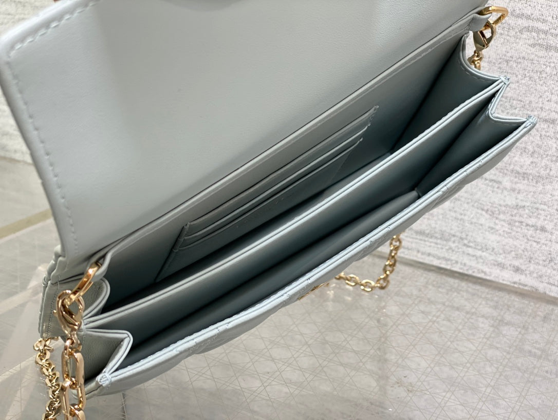 DIOR my mini 21 light cloud blue lambskin