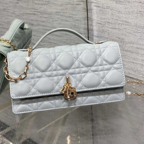 DIOR my mini 21 light cloud blue lambskin
