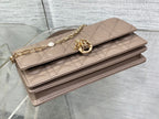 DIOR my mini 21 dark brown lambskin