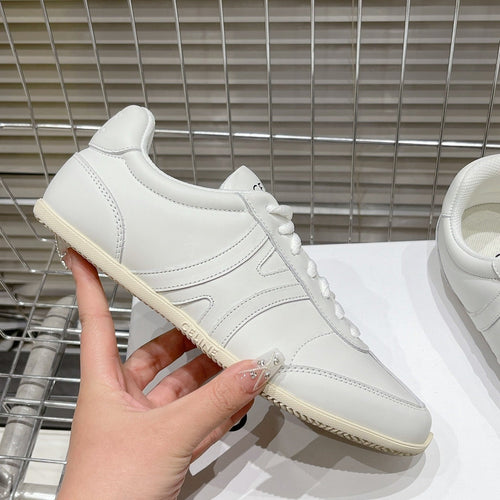 Celine LOW LACE-UP SNEAKER IN CALFSKIN OPTIC WHITE