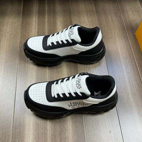 Louis Vuitton SPORT SNEAKER IN WHITE MIX BLACK CALFSKIN WITH LOGO