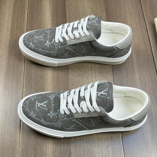 Louis Vuitton TRAINER SNEAKER IN ASH GREY MONOGRAM DENIM