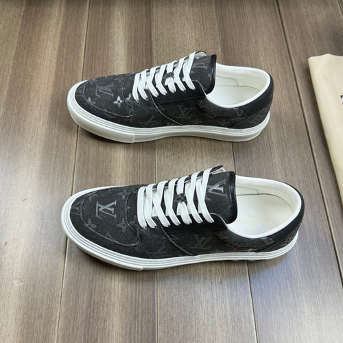 Louis Vuitton TRAINER SNEAKER IN BLACK MONOGRAM DENIM
