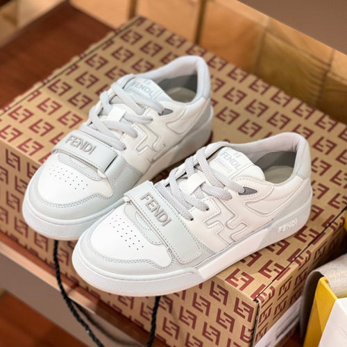 FENDI FENDI MATCH IN WHITE MIX LIGHT GREY CALFSKIN