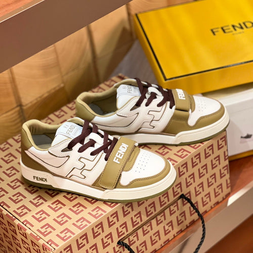 FENDI FENDI MATCH IN WHITE MIX OLIVE CALFSKIN