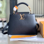 Louis Vuitton CAPUCINES BB 27 BLACK TAURILLON GOLD HARDWARE
