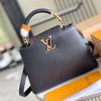 Louis Vuitton CAPUCINES BB 27 BLACK TAURILLON GOLD HARDWARE