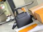Louis Vuitton CAPUCINES MINI 21 BLACK TAURILLON GOLD HARDWARE