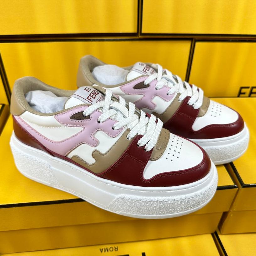 FENDI FENDI THICK-SOLDED SNEAKER IN COLORFUL LAMBSKIN