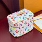 Louis Vuitton NICE NANO 14 IN MULTICOLOR MONOGRAM CANVAS GOLD ZIPPER