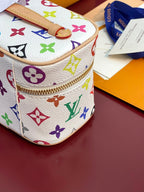 Louis Vuitton NICE NANO 14 IN MULTICOLOR MONOGRAM CANVAS GOLD ZIPPER