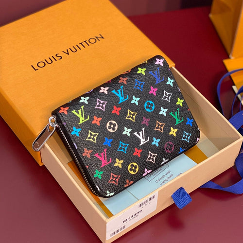Louis Vuitton x TM Zippy Coin Purse Black Multicolor Monogram Canvas
