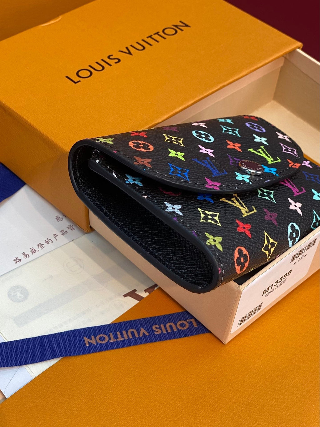 Louis Vuitton x TM Rosalie Coin Purse Black Multicolor Monogram Canvas