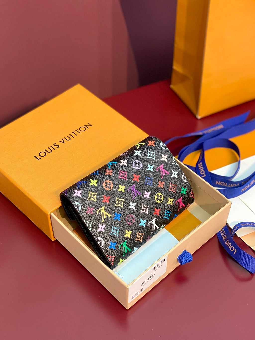 Louis Vuitton x TM Victorine Wallet Black Multicolor Monogram Canvas
