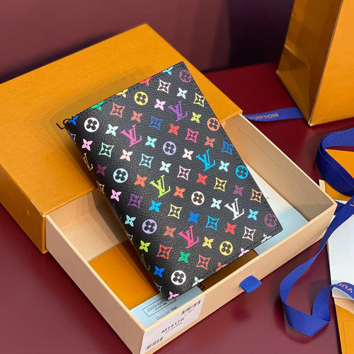 Louis Vuitton x TM Passport Cover Black Multicolor Monogram Canvas