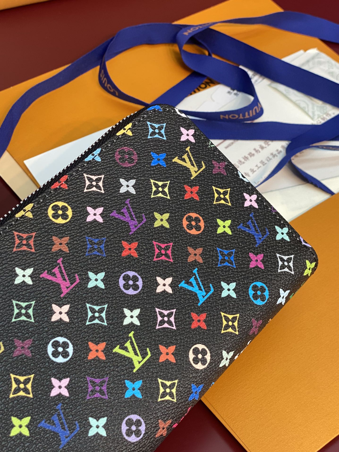 Louis Vuitton x TM Zippy Wallet Black Multicolor Monogram Canvas