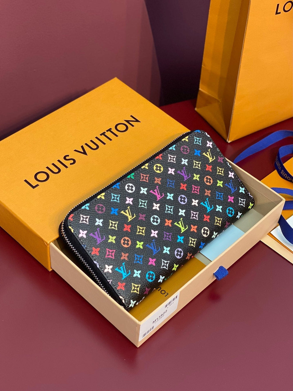 Louis Vuitton x TM Zippy Wallet Black Multicolor Monogram Canvas
