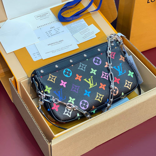 Louis Vuitton x TM Pochette Accessoires 22cm Black Muticolor Monogram Canvas