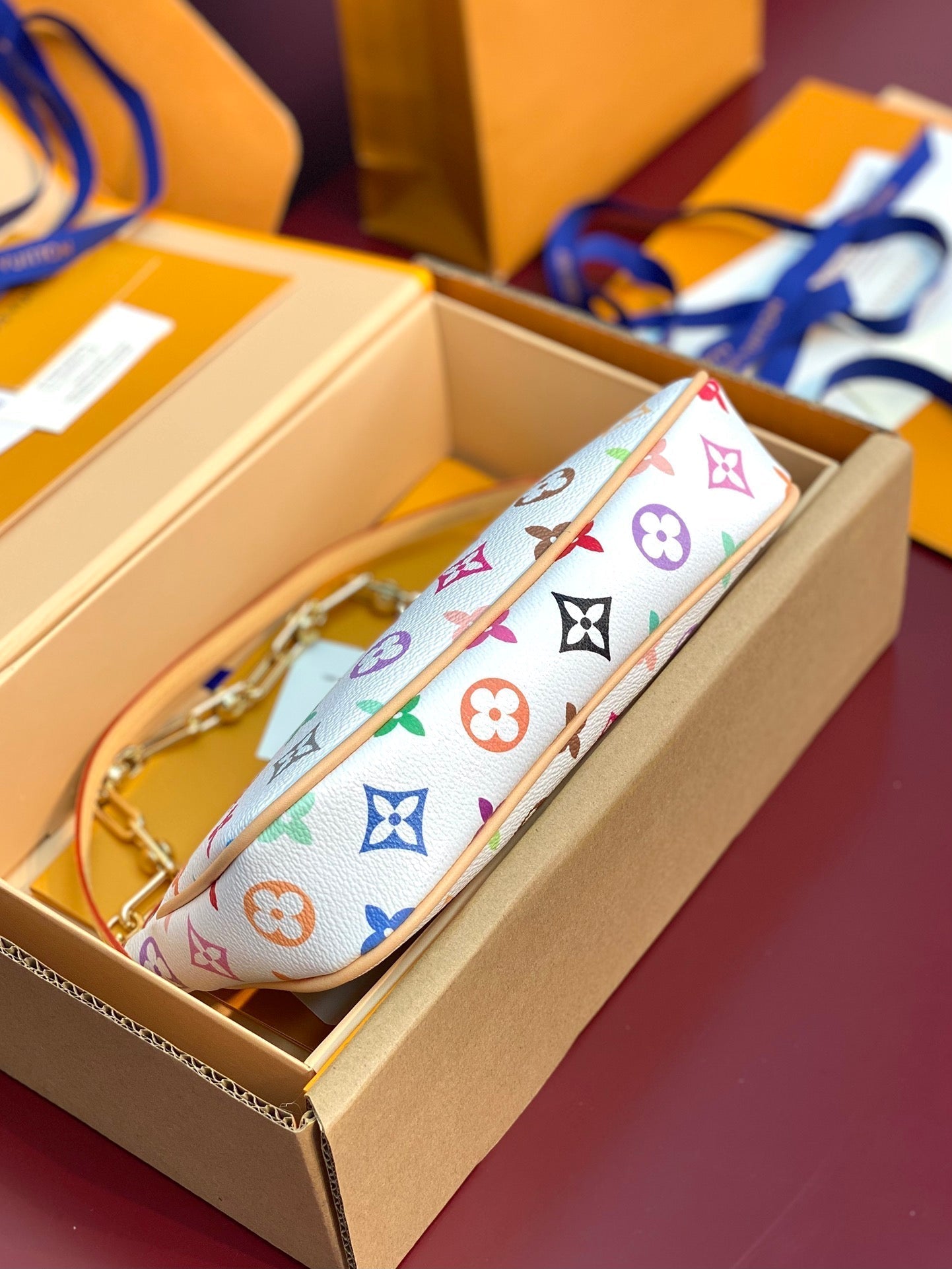 Louis Vuitton x TM Pochette Accessoires 22cm White Muticolor Monogram Canvas