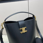 Celine MEDIUM 28 LOUISE BAG IN BLACK SMOOTH CALFSKIN