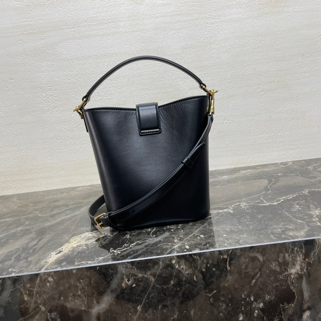 Celine MINI 19 LOUISE BAG IN BLACK SMOOTH CALFSKIN