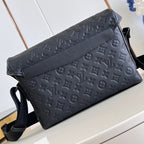 Louis Vuitton MESSENGER VOYAGER PM 33 IN BLACK MONOGRAM SHADOW CALFSKIN