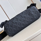 Louis Vuitton MESSENGER VOYAGER PM 33 IN BLACK MONOGRAM SHADOW CALFSKIN