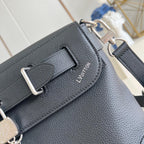 Louis Vuitton STEAMER CROSSBODY 30 IN BLACK CALFSKIN SILVER HARDWARE
