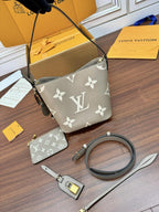 Louis Vuitton Bucket Bag 16cm Khaki Nude Monogram Canvas 330403