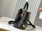 Louis Vuitton capucines mm 31.5 black taurillon leather gold hardware