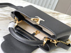 Louis Vuitton capucines bb 27 black taurillon leather gold hardware