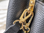 Louis Vuitton capucines mini 21 black taurillon leather gold hardware