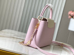 Louis Vuitton capucines mm 31.5 pink taurillon leather gold hardware