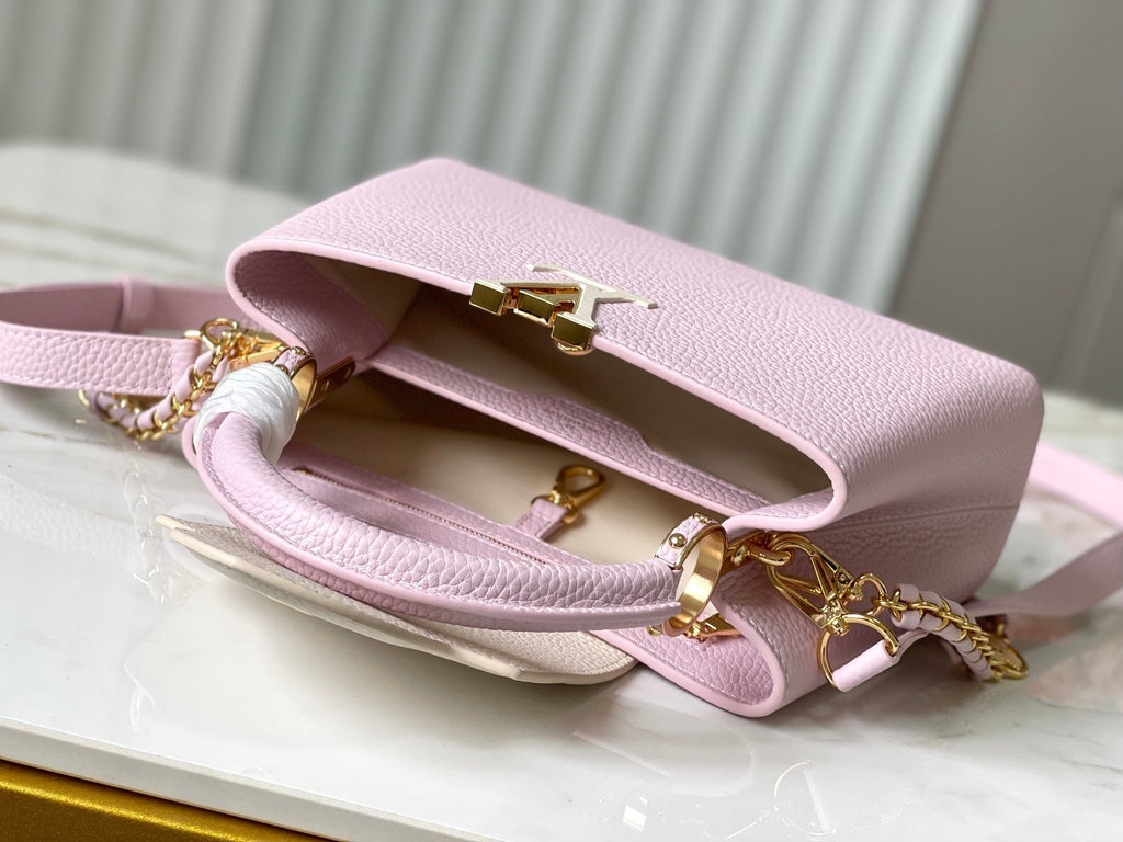 Louis Vuitton capucines bb 27 pink taurillon leather gold hardware