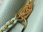Louis Vuitton capucines bb 27 green beige taurillon leather gold hardware